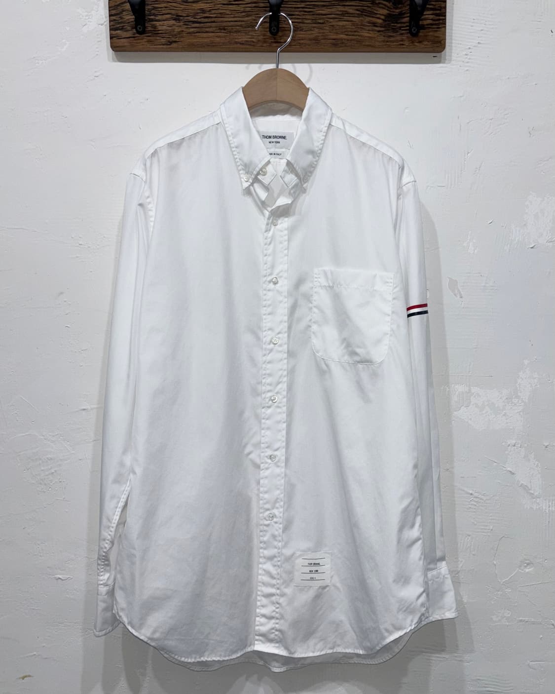 Thom Browne 톰브라운 암밴드 클래식 포플린 화이트 셔츠 상품이미지1