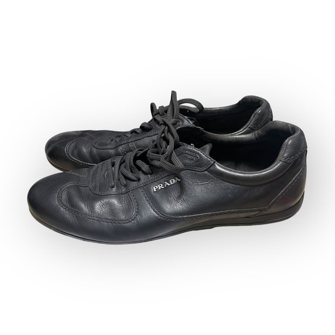 275~280) 프라다 스포츠 메탈 로고 레더 스니커즈 신발 상품이미지1