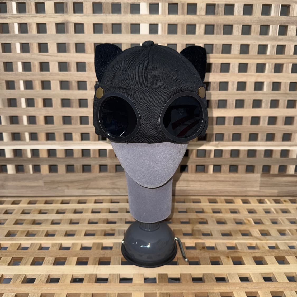 빈티지 고양이 고글 캡 상품이미지3