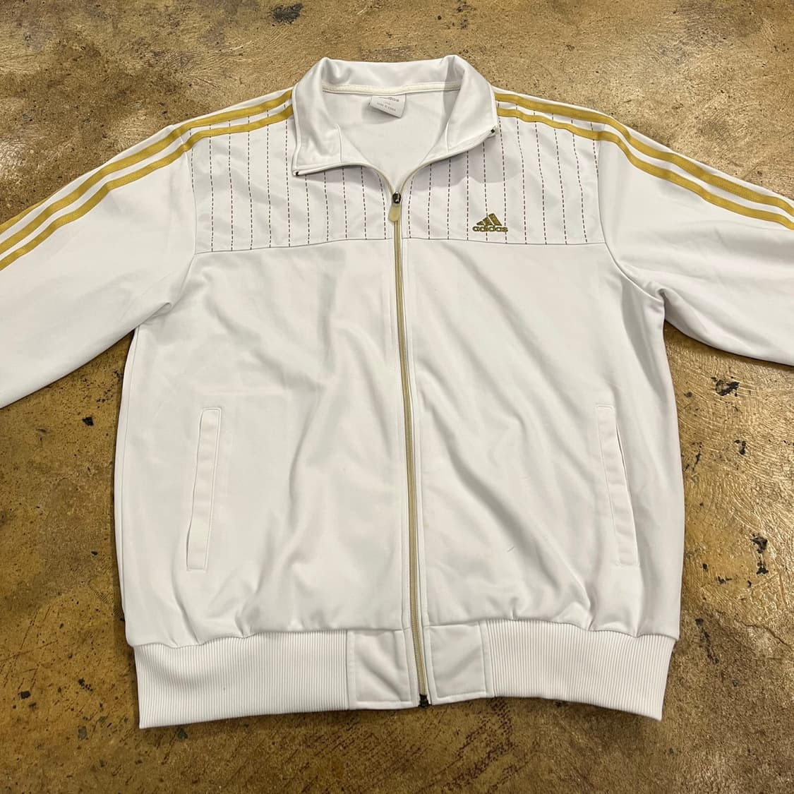 아디다스 화이트 골드 흰골 흰금 져지 트랙탑 110 상품이미지3
