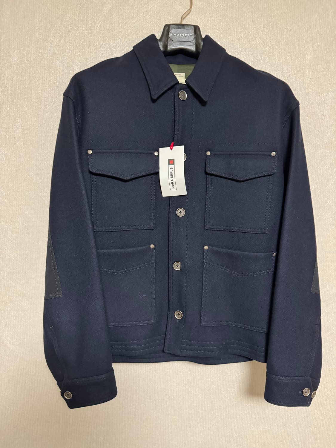 자라 SRPLS 네이비 울 자켓 XL 새상품 상품이미지1