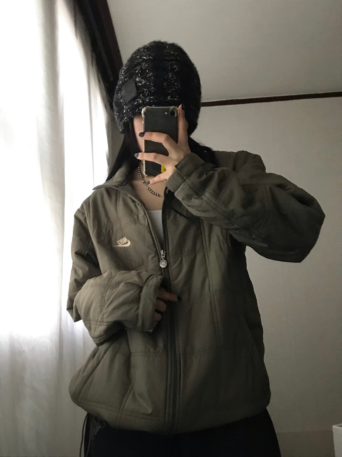 나이키 카키 투웨이 경량패딩 상품이미지4