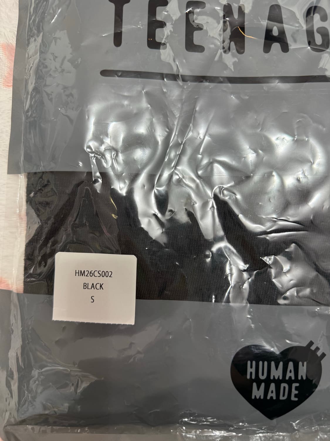 휴먼메이드 하트 뱃지 티셔츠 블랙 S새상품 상품이미지2