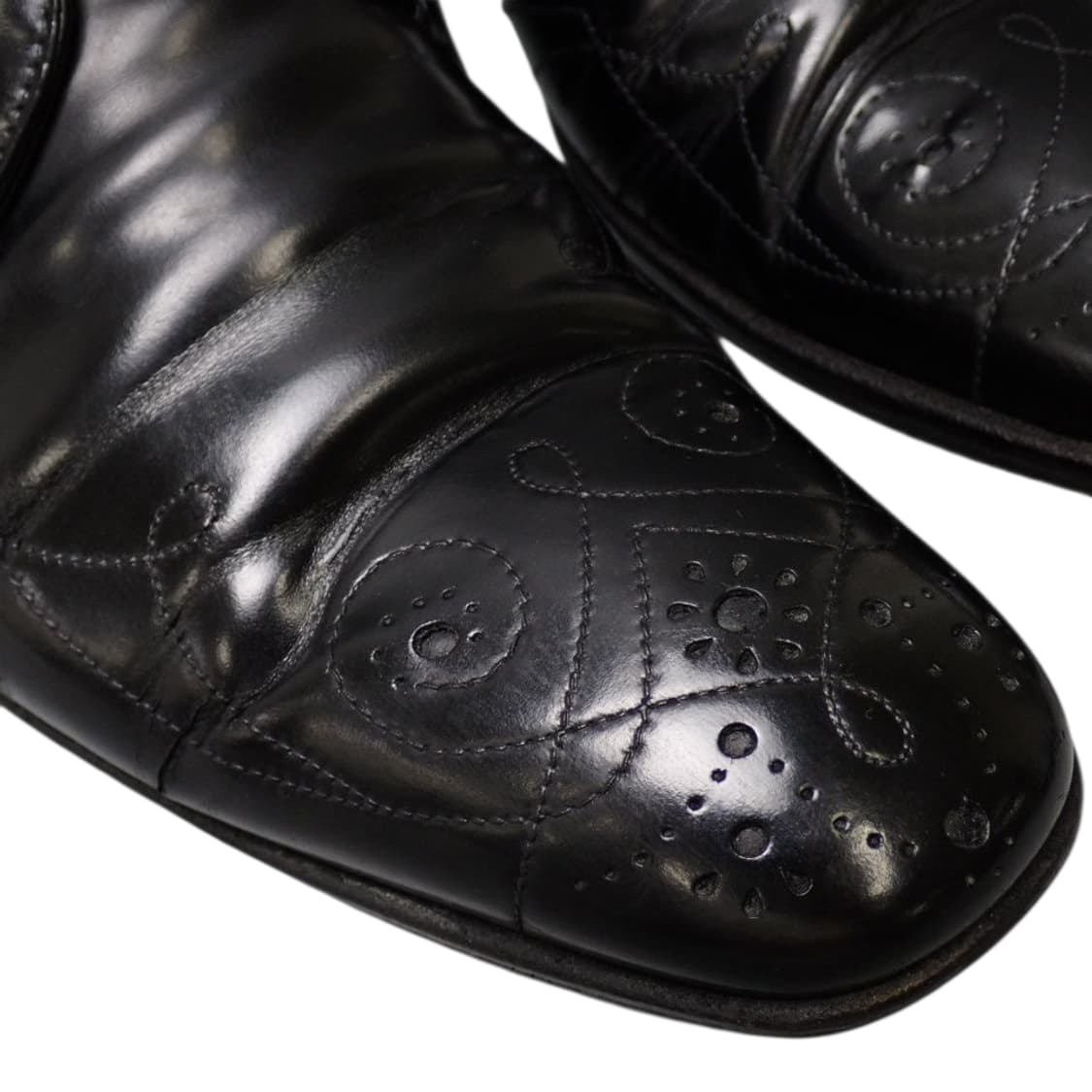 프라다 메달리온 레더 드레스슈즈 00s y2k 상품이미지4