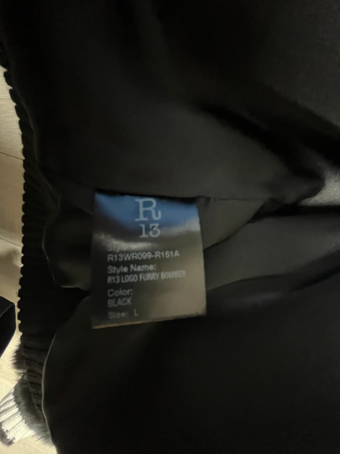 R13 퍼 바시티 자켓  L 판매합니다. (SSENSE 구매) 상품이미지4