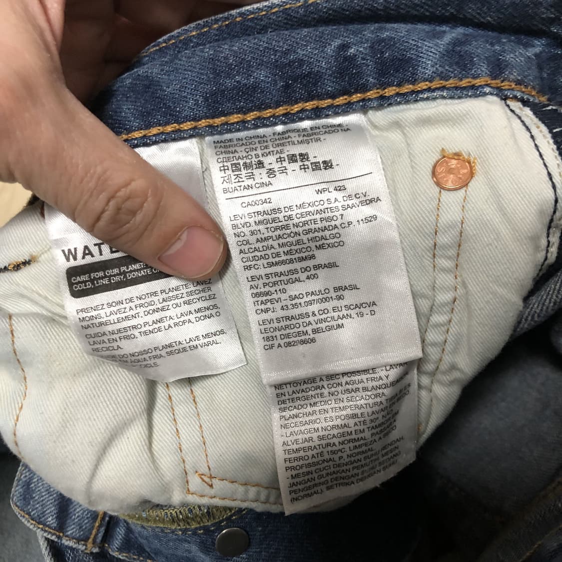 (34) 리바이스 Levi's 501 93 스트레이트핏 중청 데님 상품이미지8