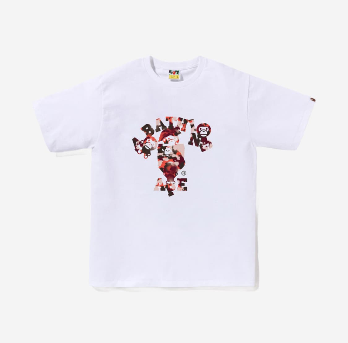 BAPE Map Camo College Milo T-Shirt White 상품이미지1