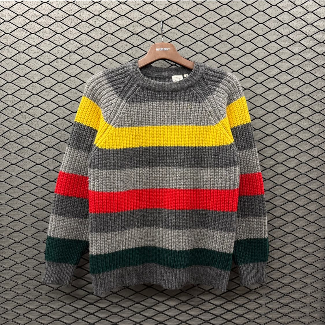 USA VINTAGE 단가라 골지 울니트 컬러블럭 디테일 멀티컬러 상품이미지2