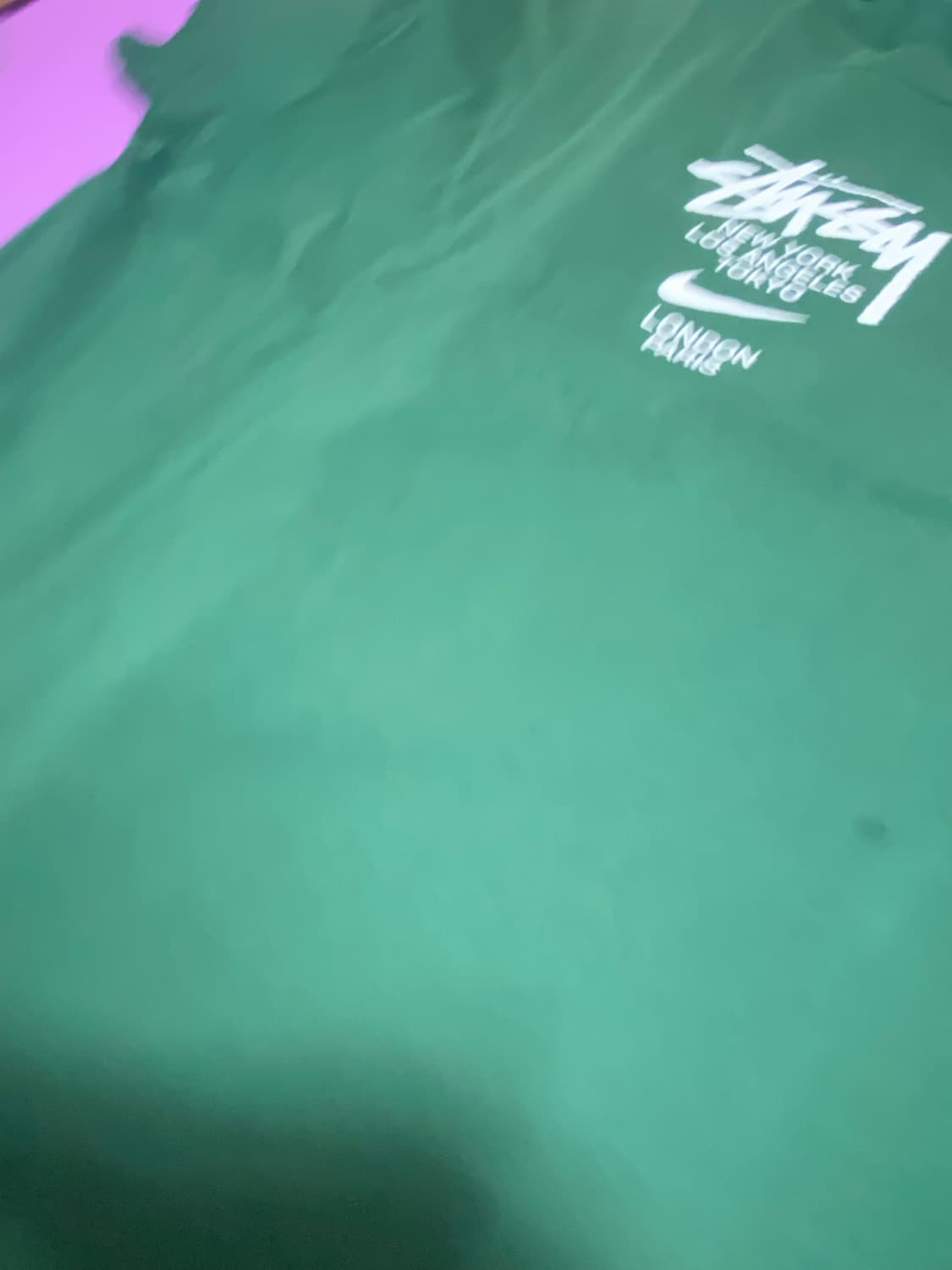 나이키 x 스투시 월드투어 티셔츠 그린 (xl) 상품이미지6