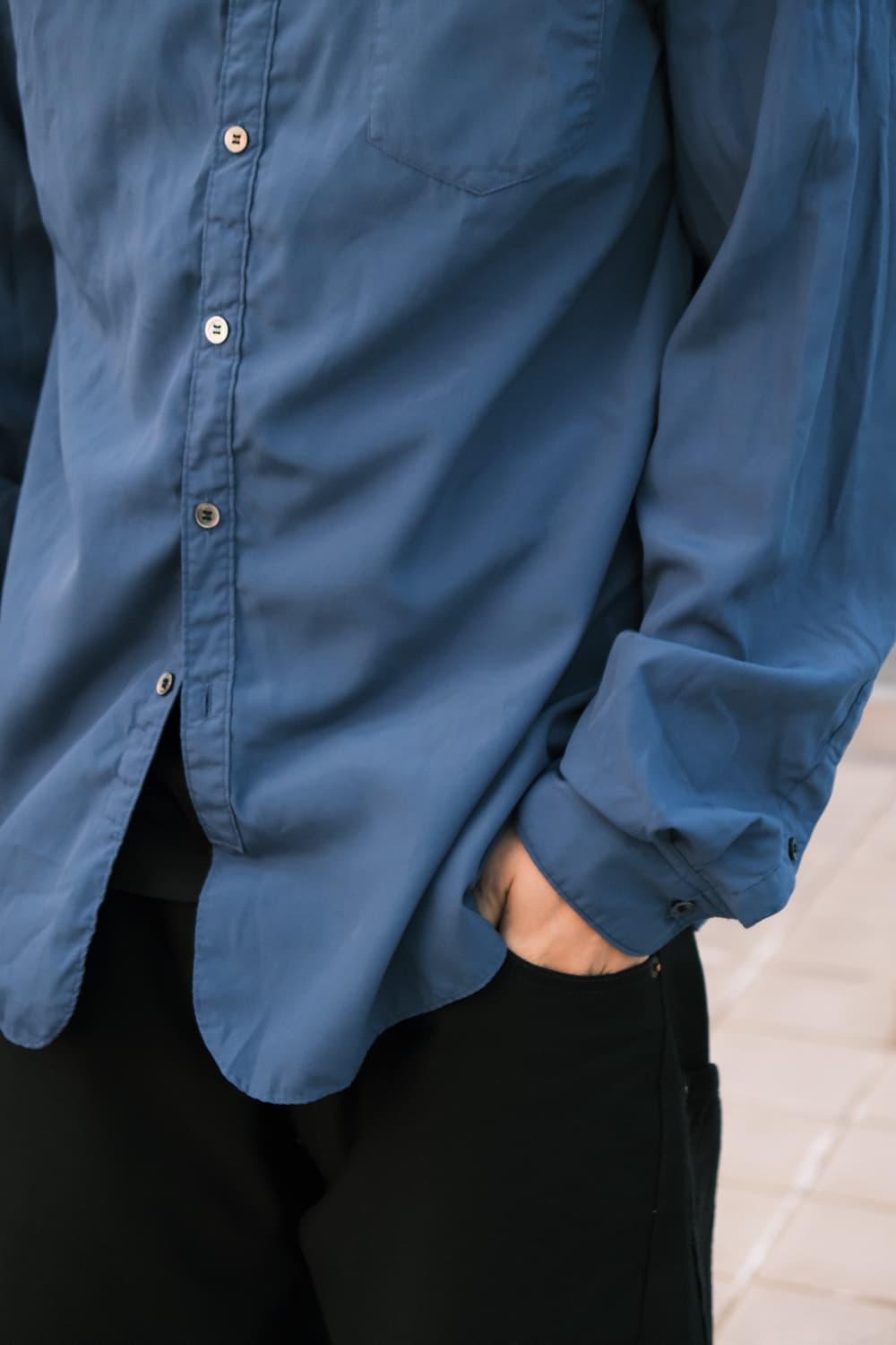 언더커버 블루 폴리셔츠 상품이미지7