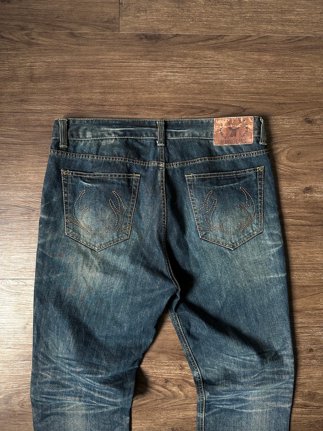 Maru Premium 러스티 워시드 슬림 루즈 진 상품이미지10