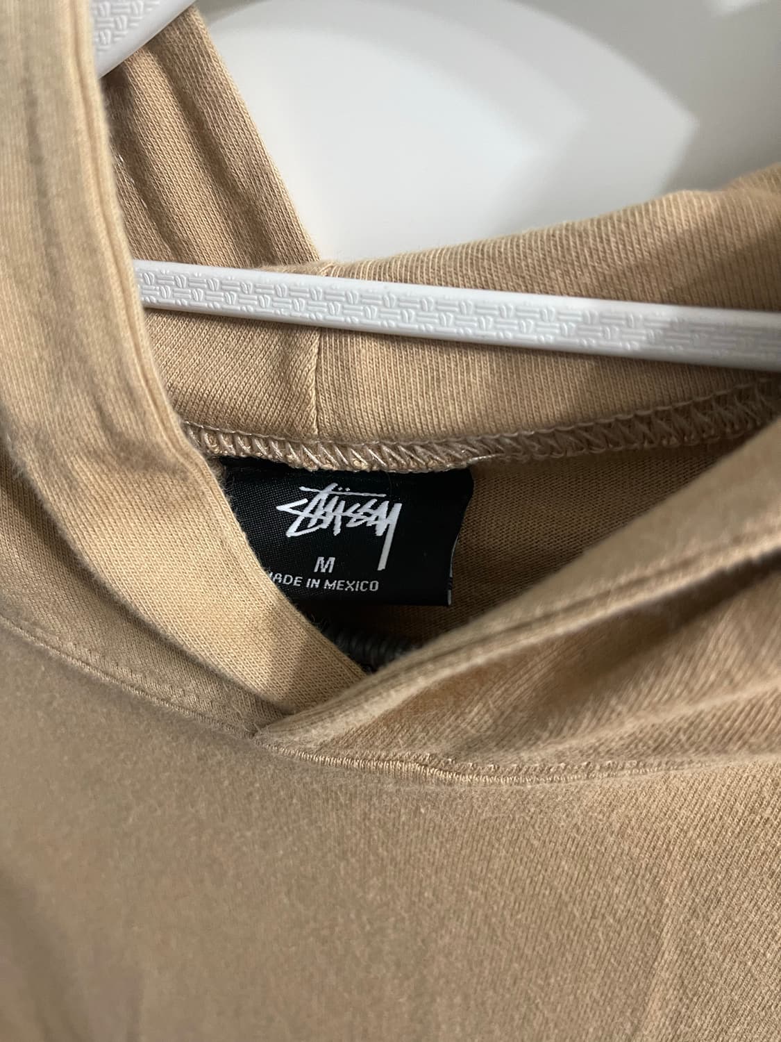 스투시 샌드 베이지 브라운 슬리브 후드티 M 상품이미지3