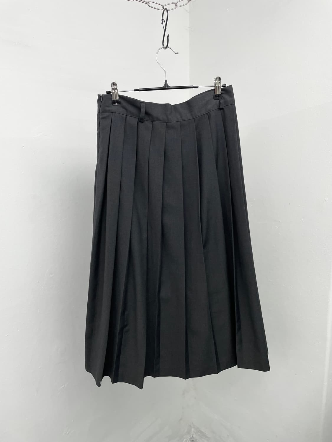 니혼진 너드 그레이 롱 플리츠 스커트 상품이미지7