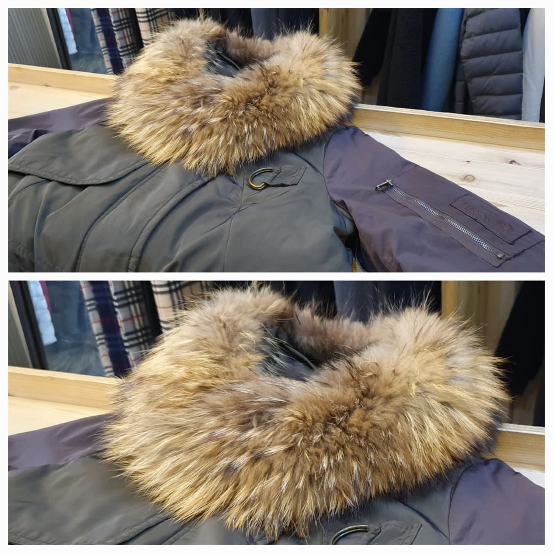 66.Satin 라쿤퍼 다운패딩  상품이미지4