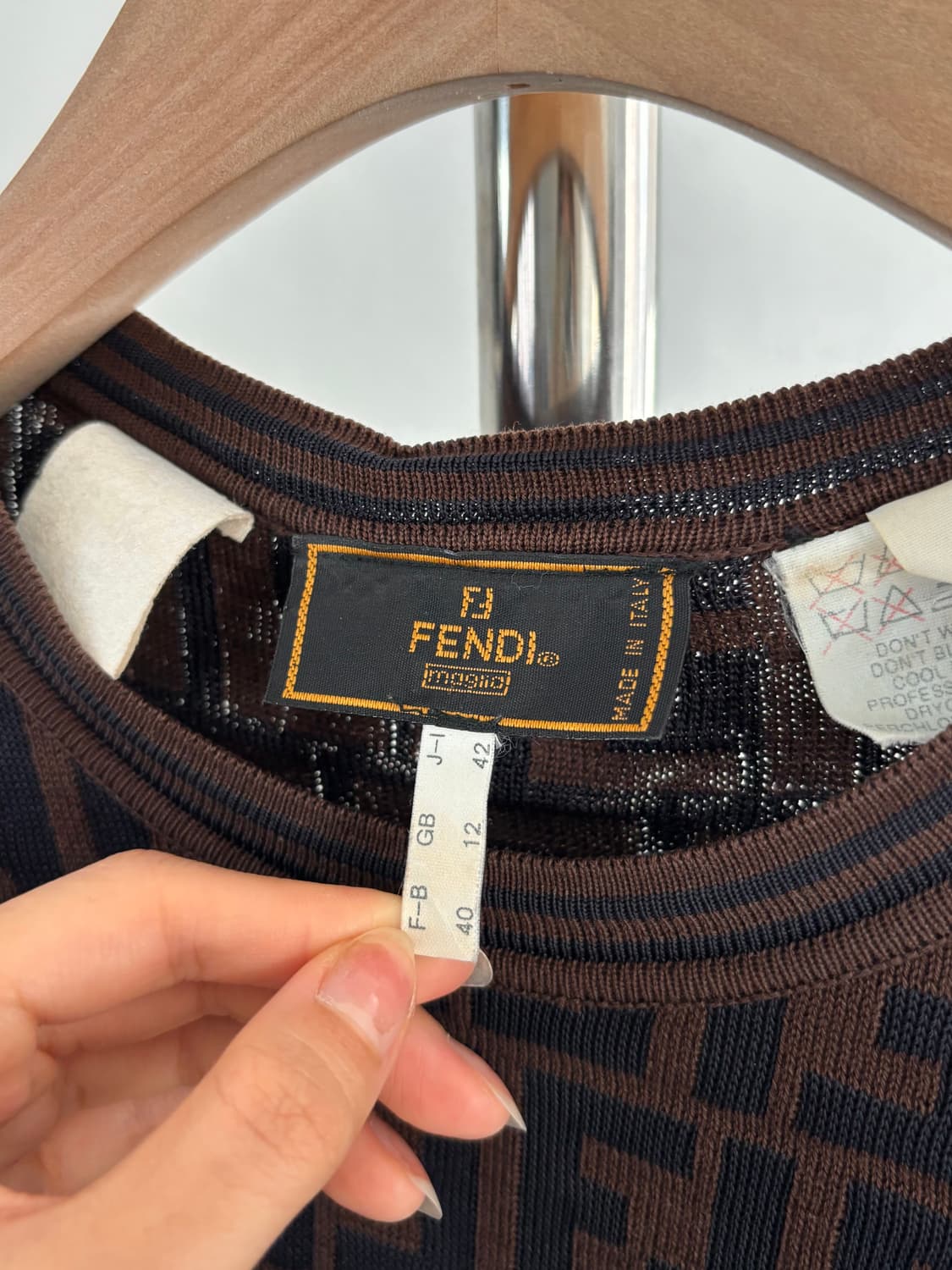 Fendi 펜디 90‘s 주카 반팔 니트 상품이미지7