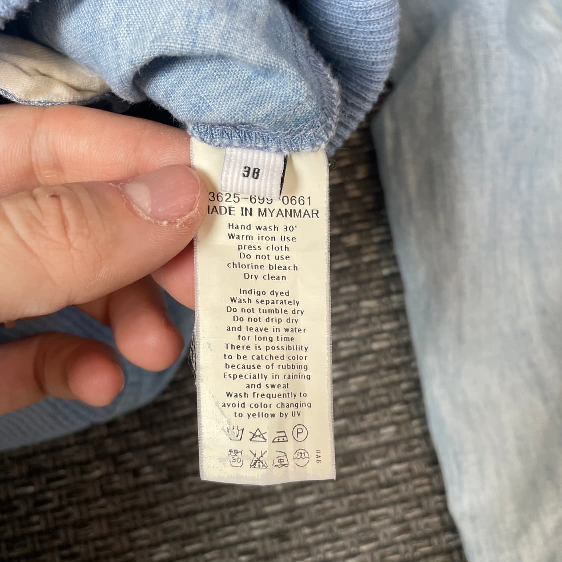 빈티지 연청 데님 트러커 자켓 38 상품이미지4