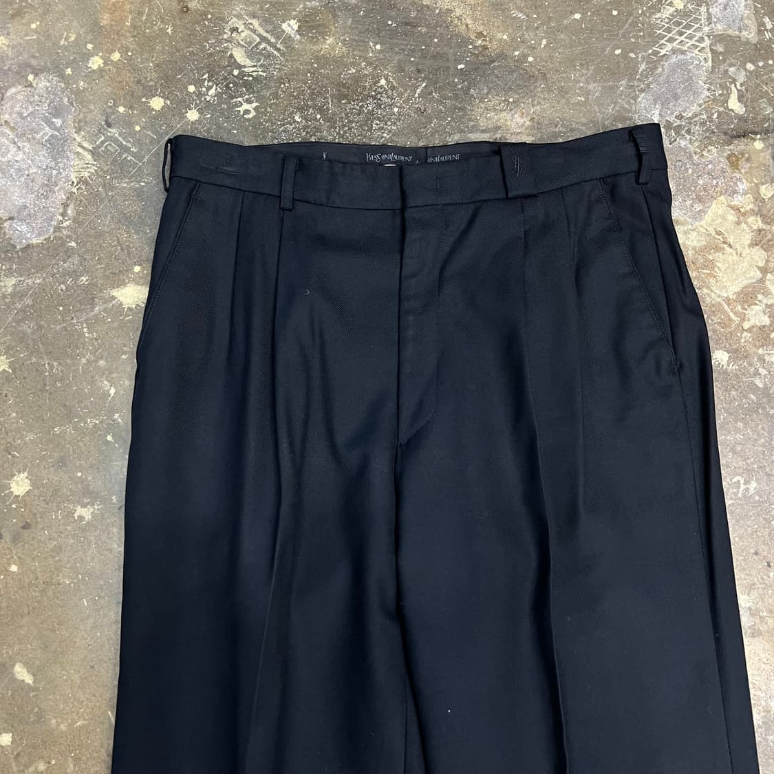 34) 입생로랑 와이드 투턱 울 슬랙스 바지 팬츠 상품이미지2