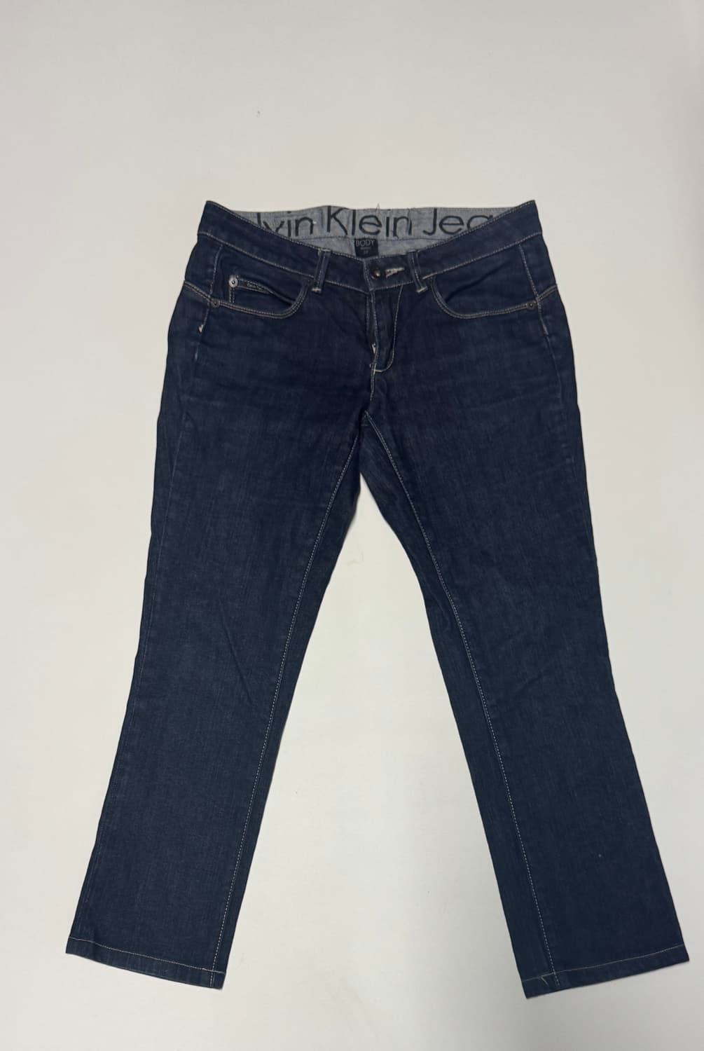 여성 캘빈클라인 진청 워싱 스키니 데님팬츠 30.7인치 상품이미지2
