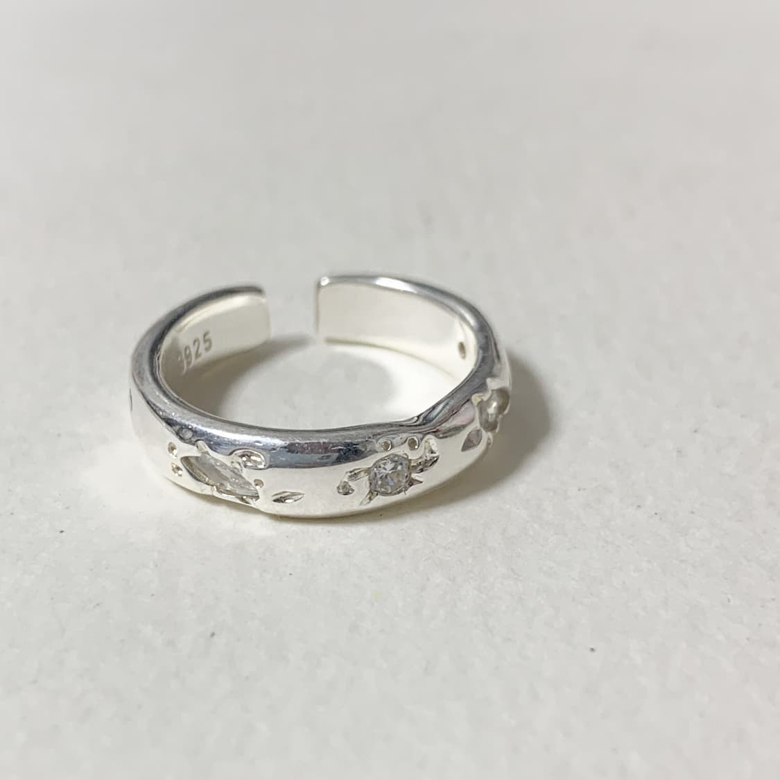 925실버 큐빅오픈은반지 상품이미지1