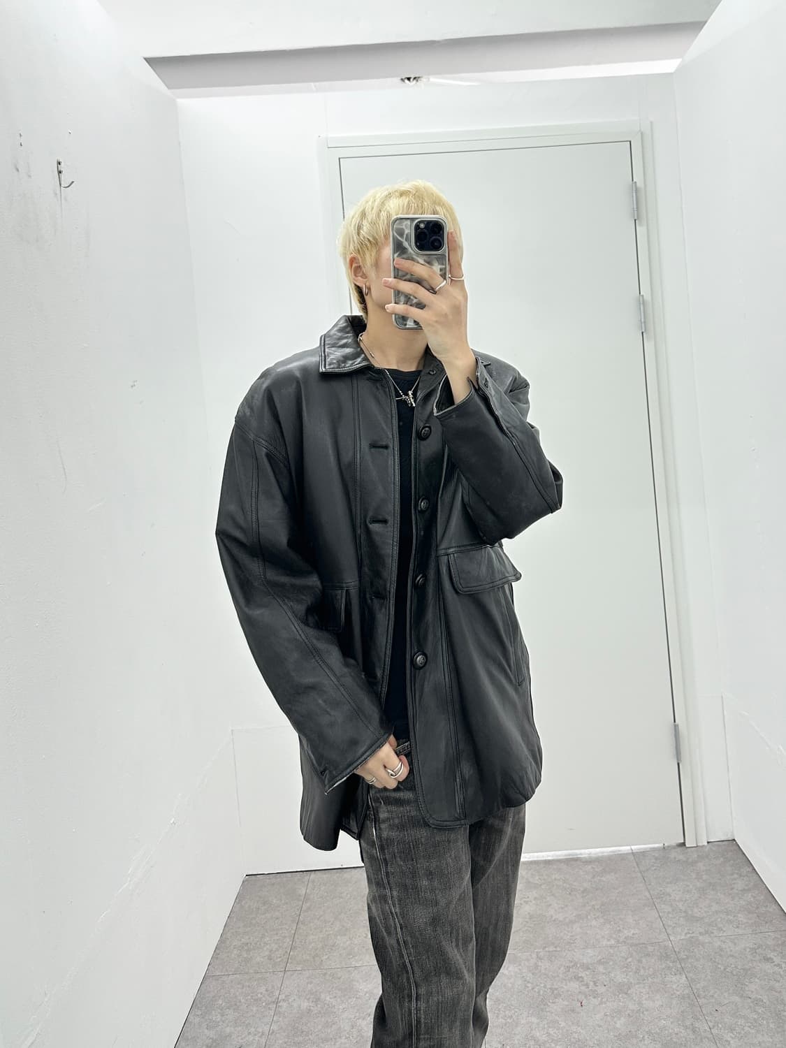 Sheepskin leather jacket 상품이미지1