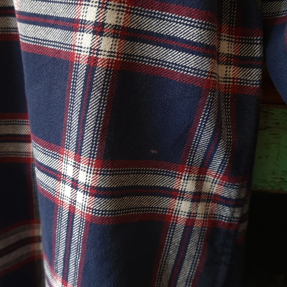 90s 아메리칸 빈티지 체크셔츠 헤비 플란넬 워크셔츠 빅체크 블루 xl 상품이미지7
