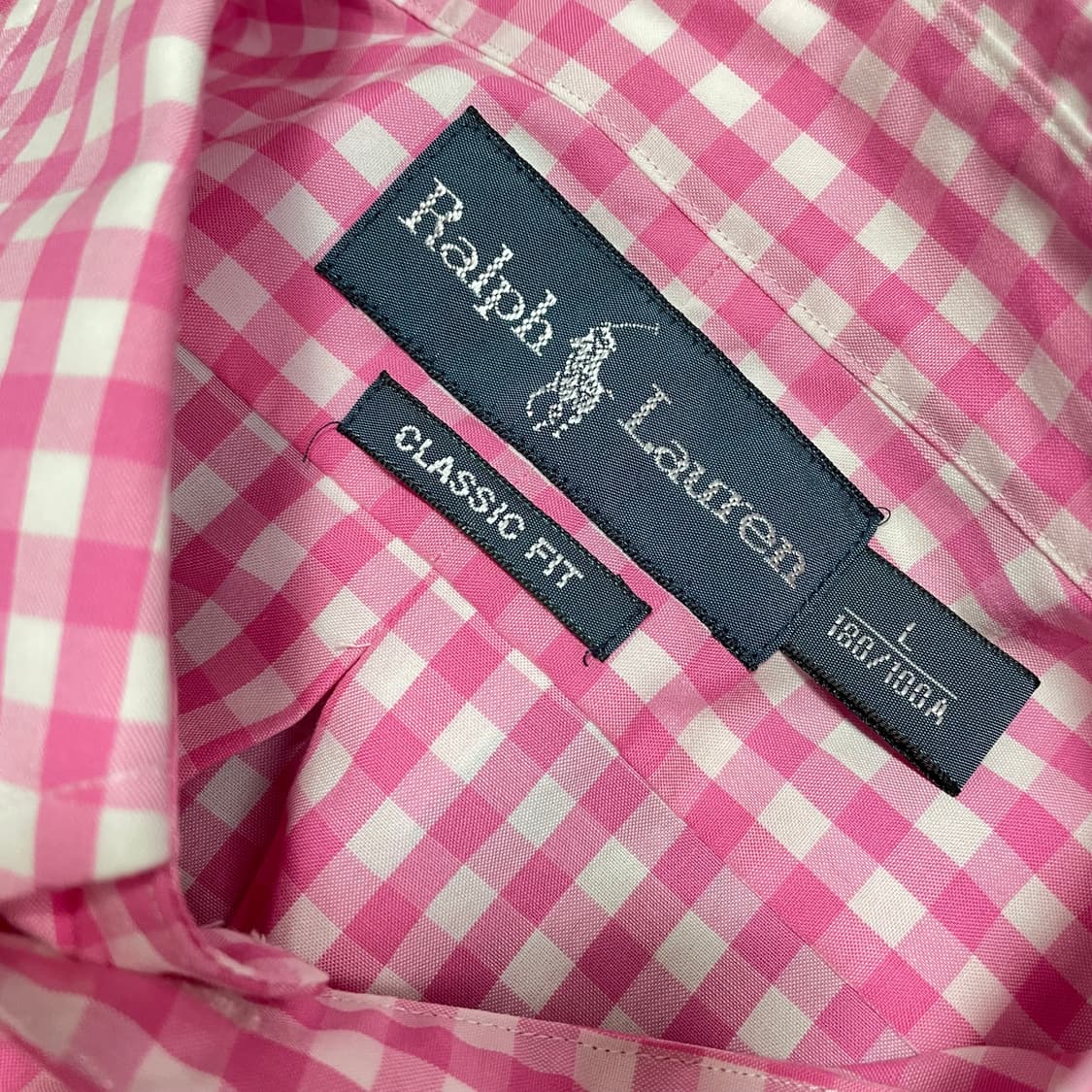 [L] 폴로 랄프로렌 핑크 반팔 셔츠 상품이미지2