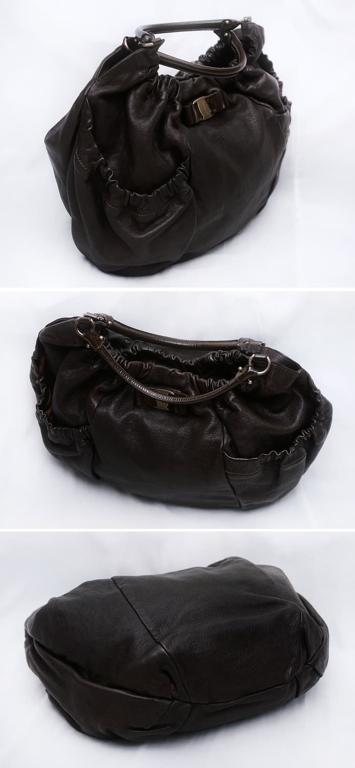 페라가모 바라리본 셔링 레더 호보백 빅토트.숄더 상품이미지3