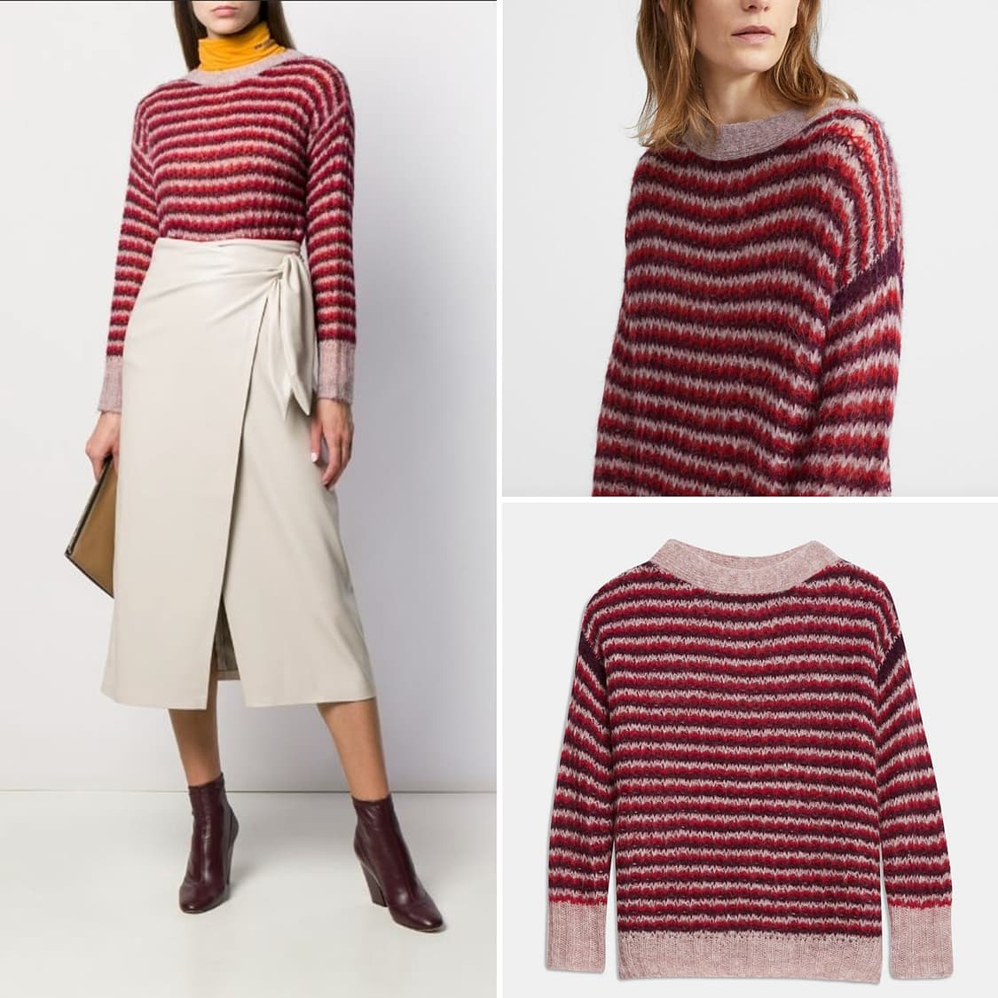 띠어리 알파카 스트라이프 니트 스웨터 상품이미지2