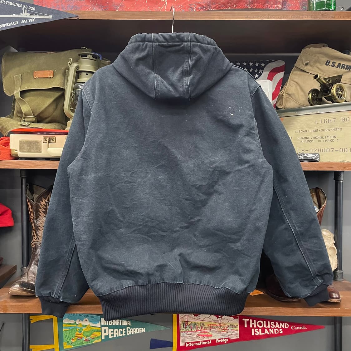 00s 칼하트 J140 BLK Made in USA 액티브 후드 자켓 상품이미지2