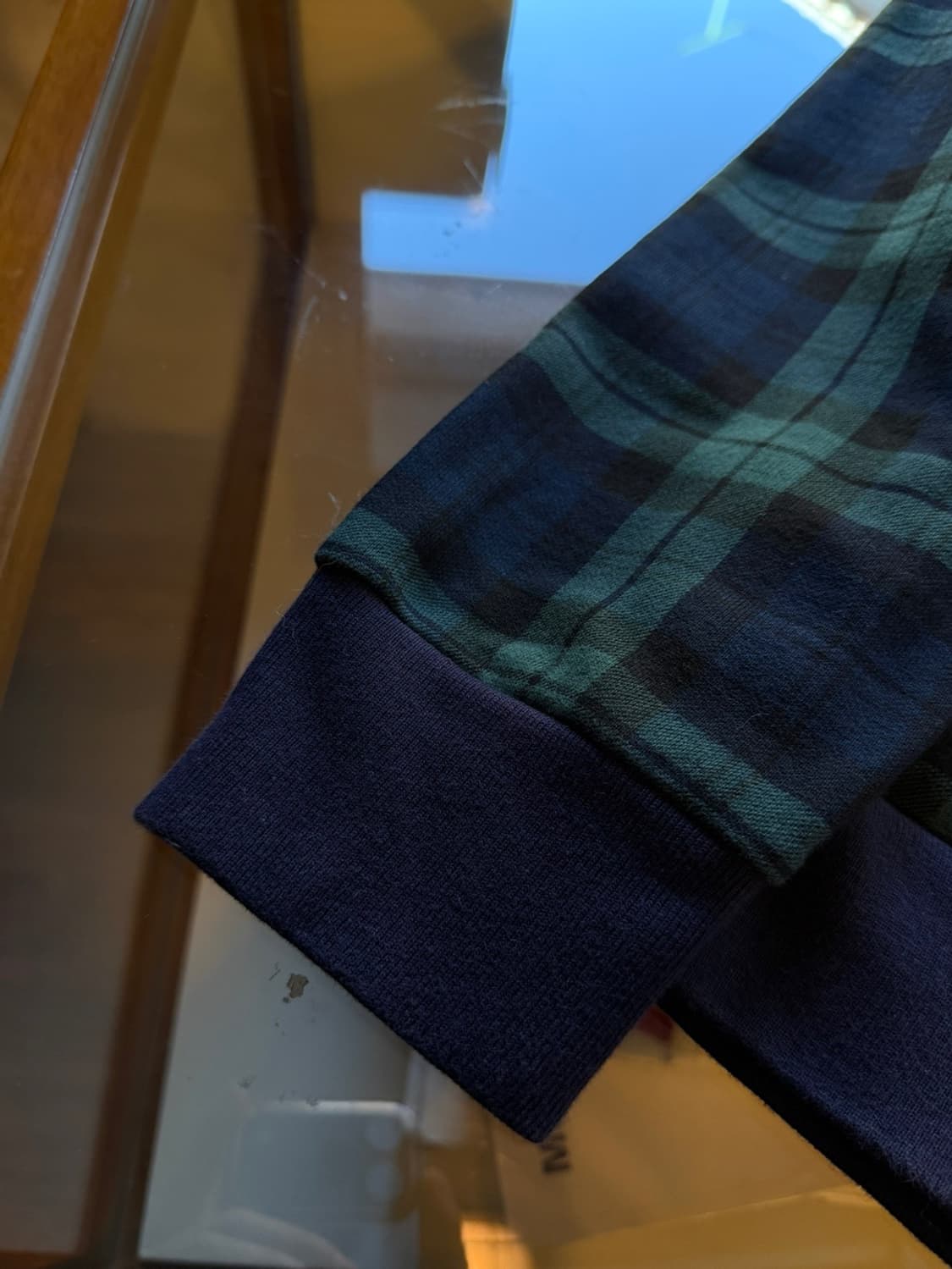 BEAMS 빔즈 숄칼라 블랙와치 가디건 100 상품이미지8