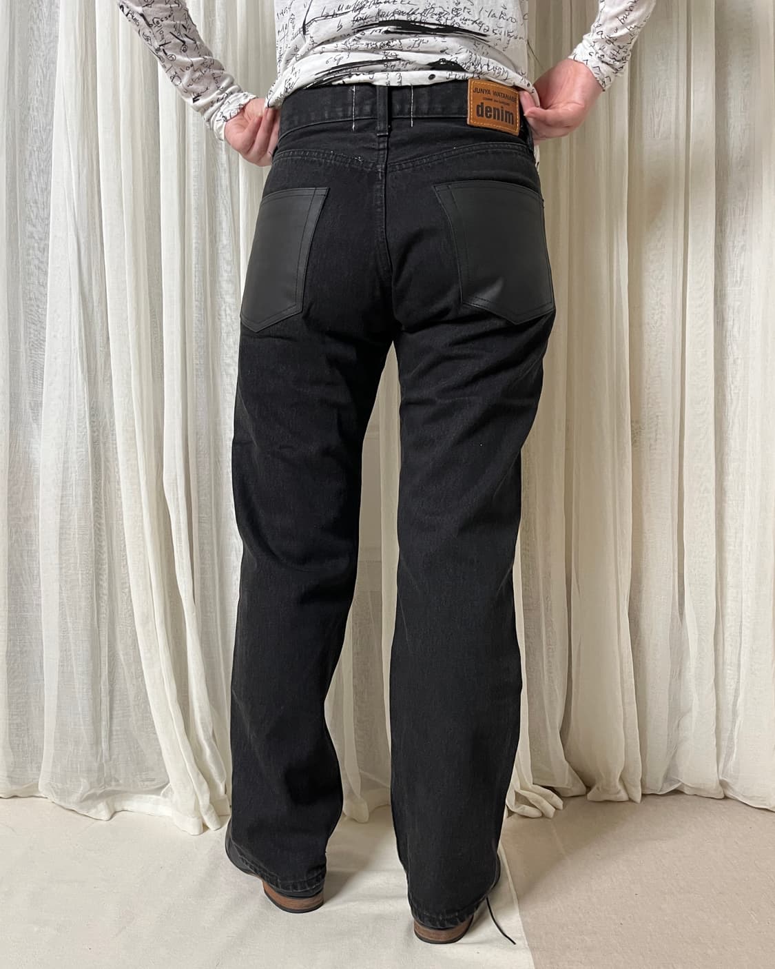 준야와타나베 더블니 흑청 데님 팬츠 junya watanabe  상품이미지9