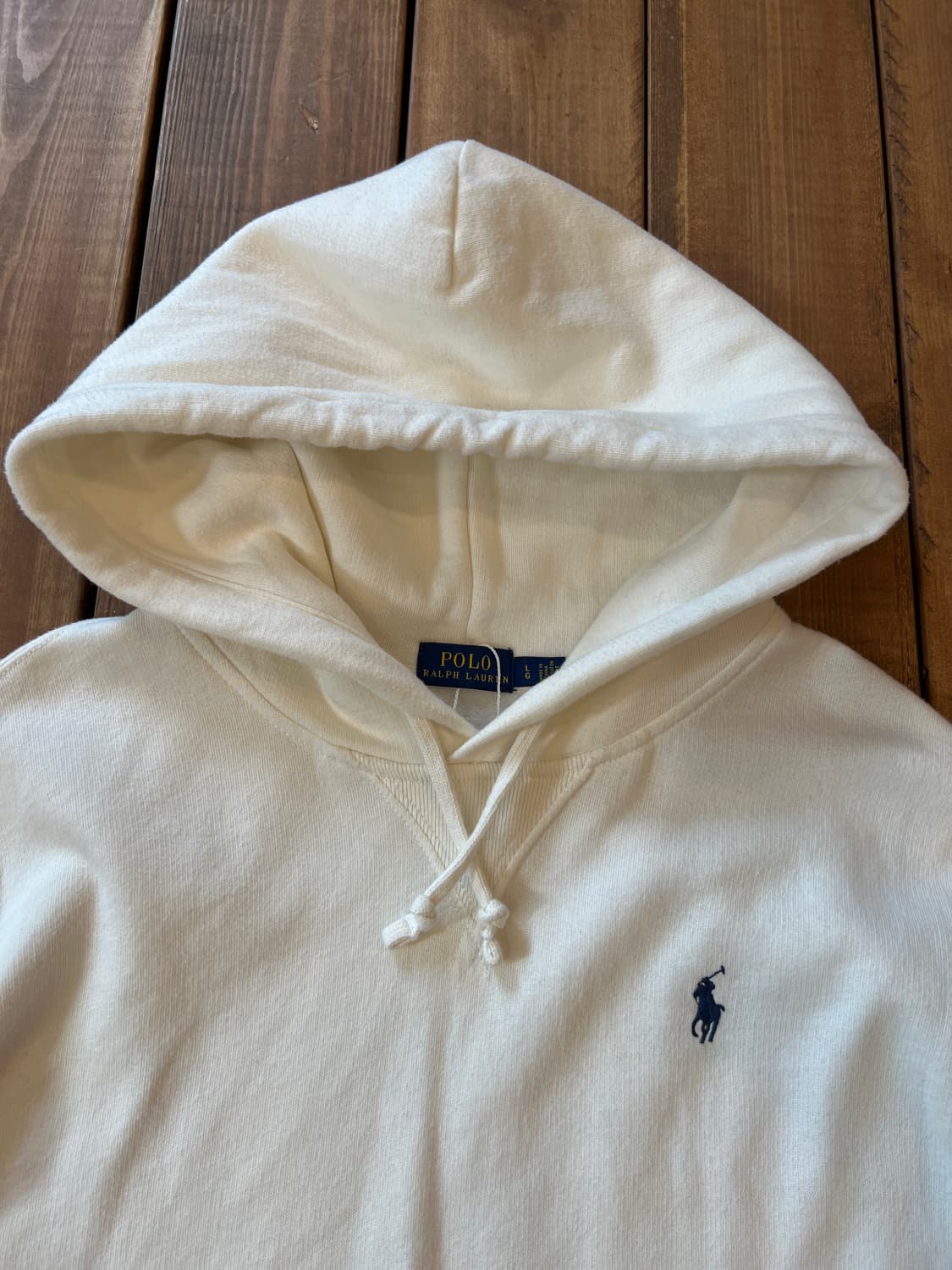 폴로 화이트 베이직 후드티 상품이미지8