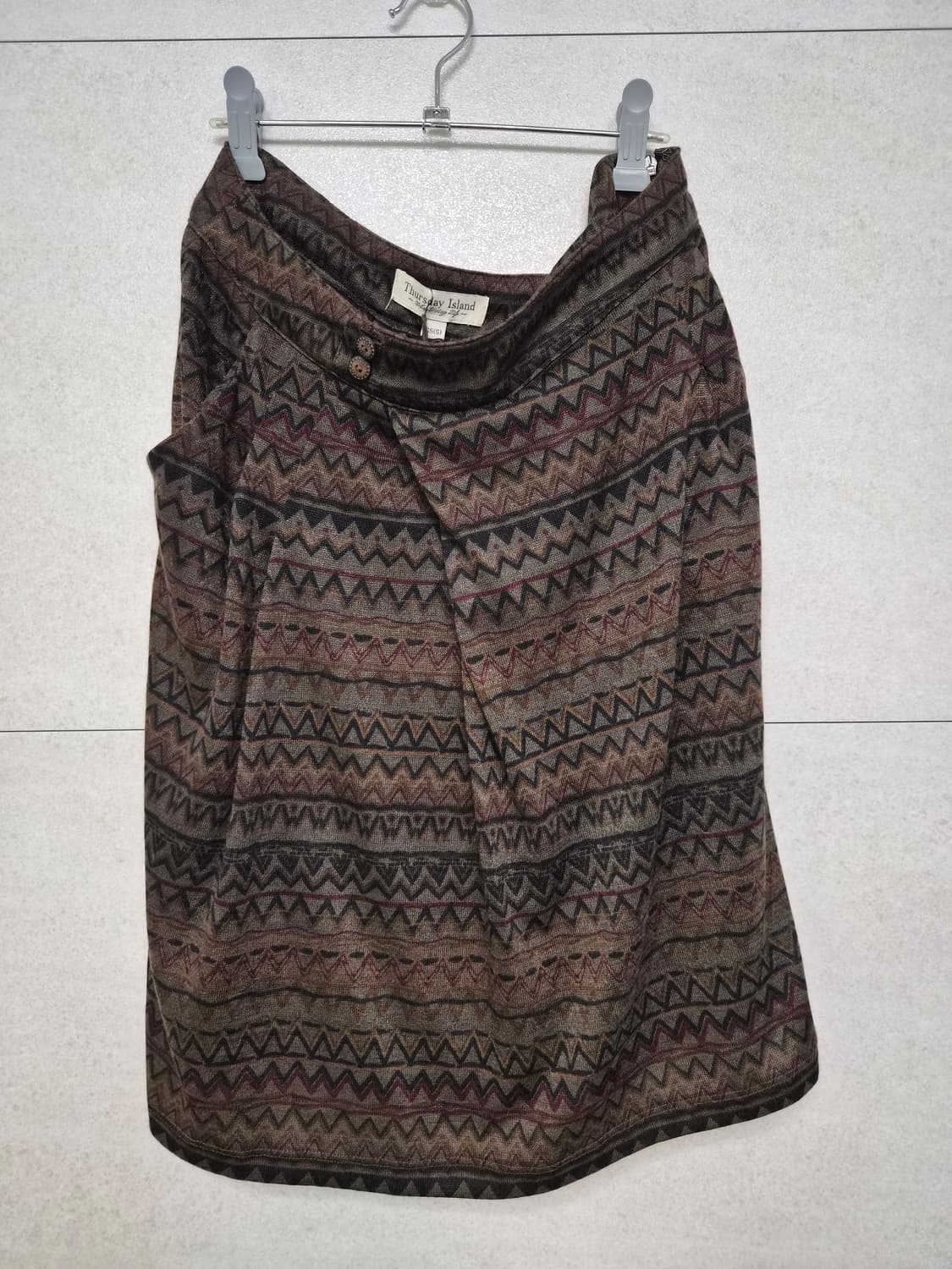 써스데이아일랜드 히피 모리걸 빈티지 에스닉패턴 미디스커트  상품이미지2