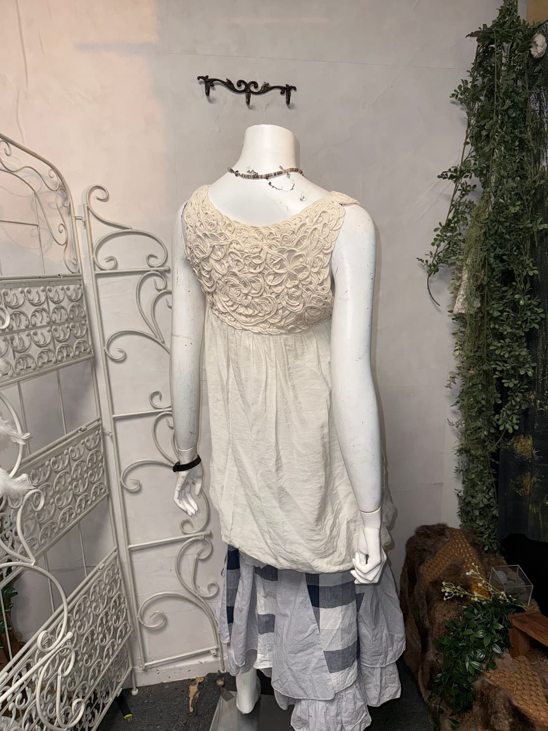 Ivory cotton crochet pocket detail ops 상품이미지7