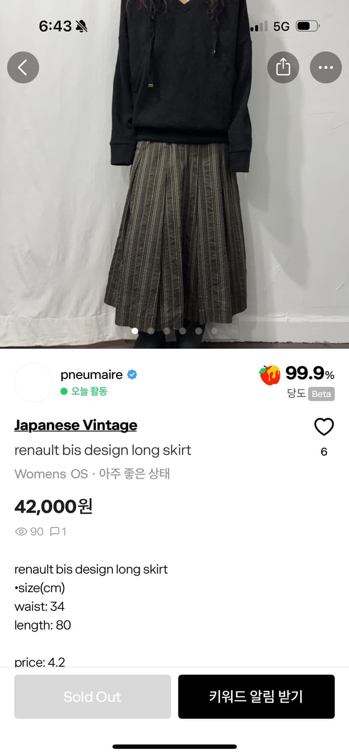 renault bis design long skirt 상품이미지1