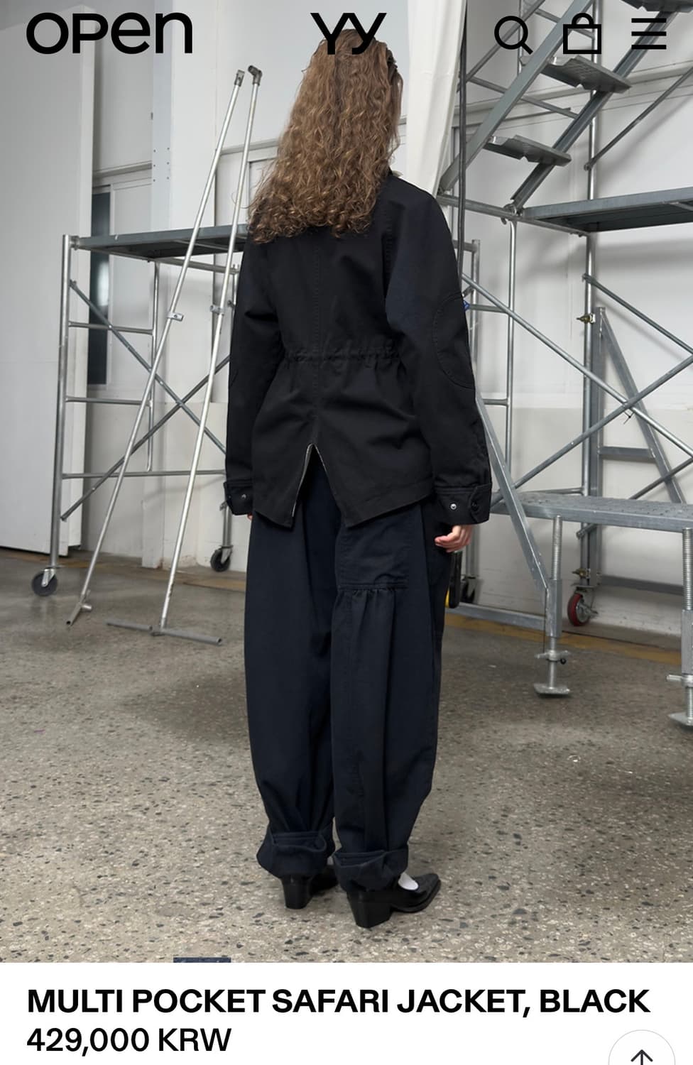 오픈와이와이 사파리 자켓 블랙 MULTI POCKET SAFARI JAC 상품이미지4