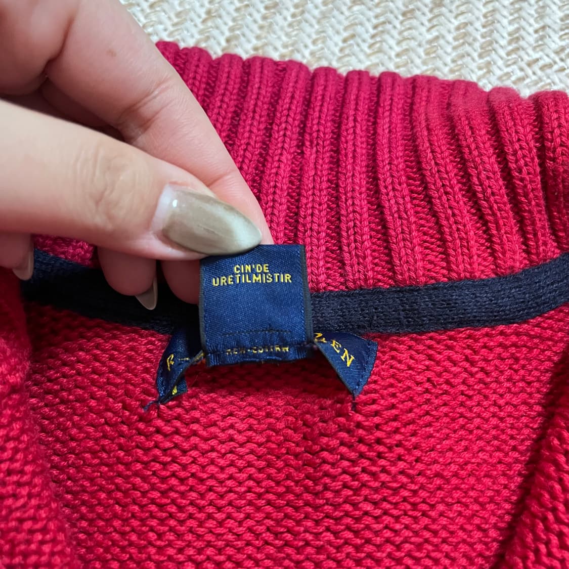 [정품] 폴로 레드 / 네이비포니 반집업 니트 [ 실확 ] 상품이미지4