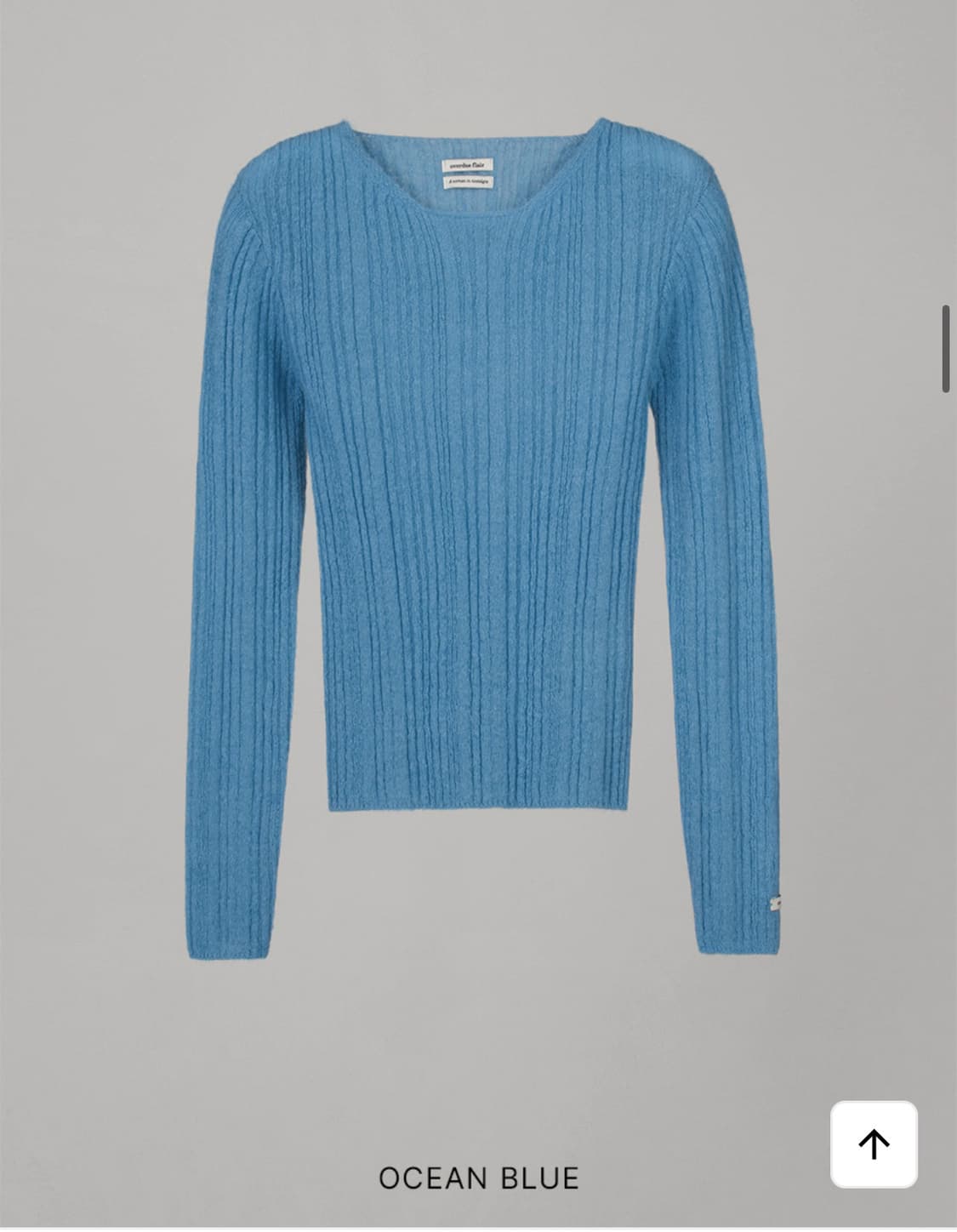오버듀플레어 모헤어 니트 MOHAIR RIB KNIT TOP_OCEAN 상품이미지3