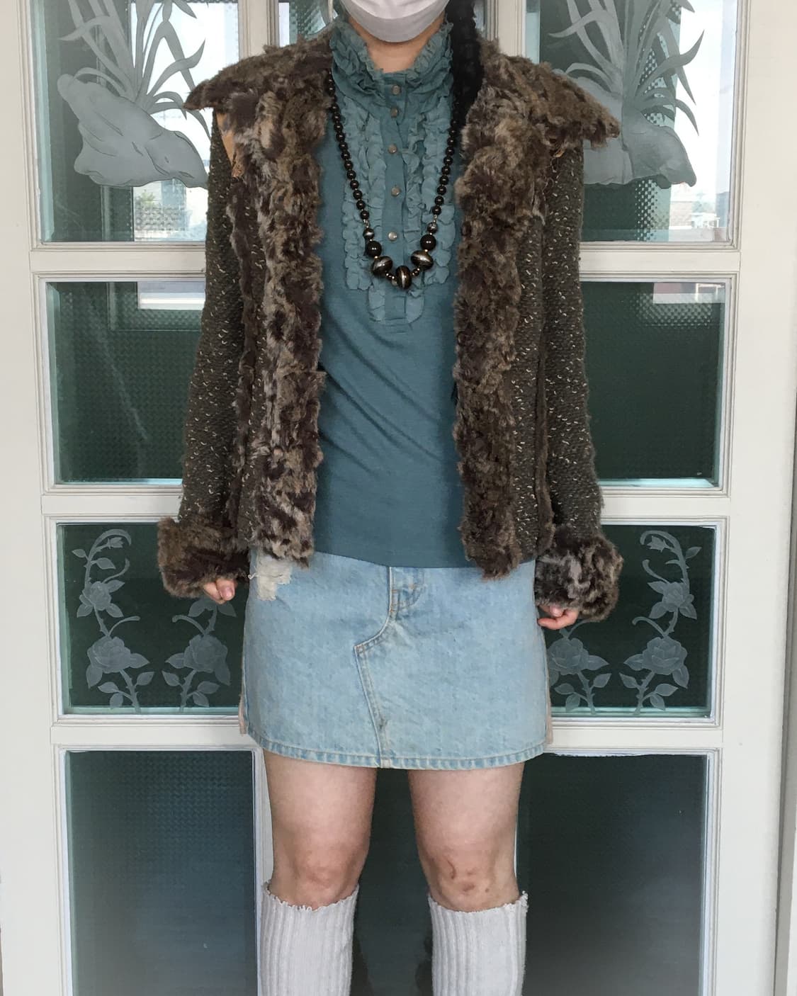 High neck frill point sleeve 상품이미지5