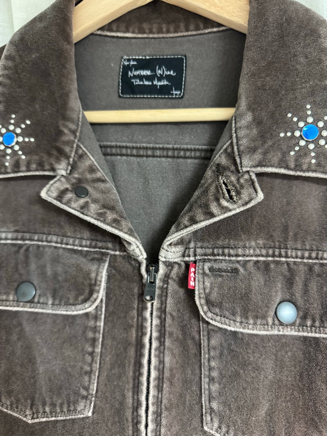 넘버나인 / 03aw 잼스톤 스터드 비즈 트러커 자켓 / 2 상품이미지3