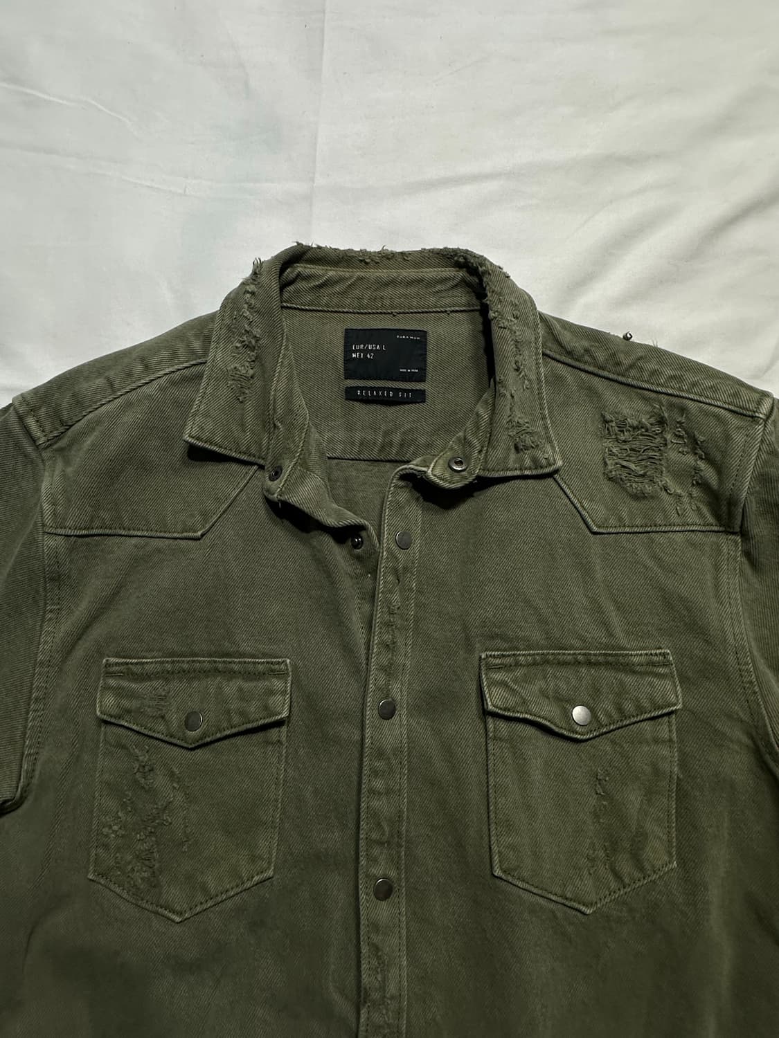 자라 빈티지 데님 셔츠 자켓 상품이미지2