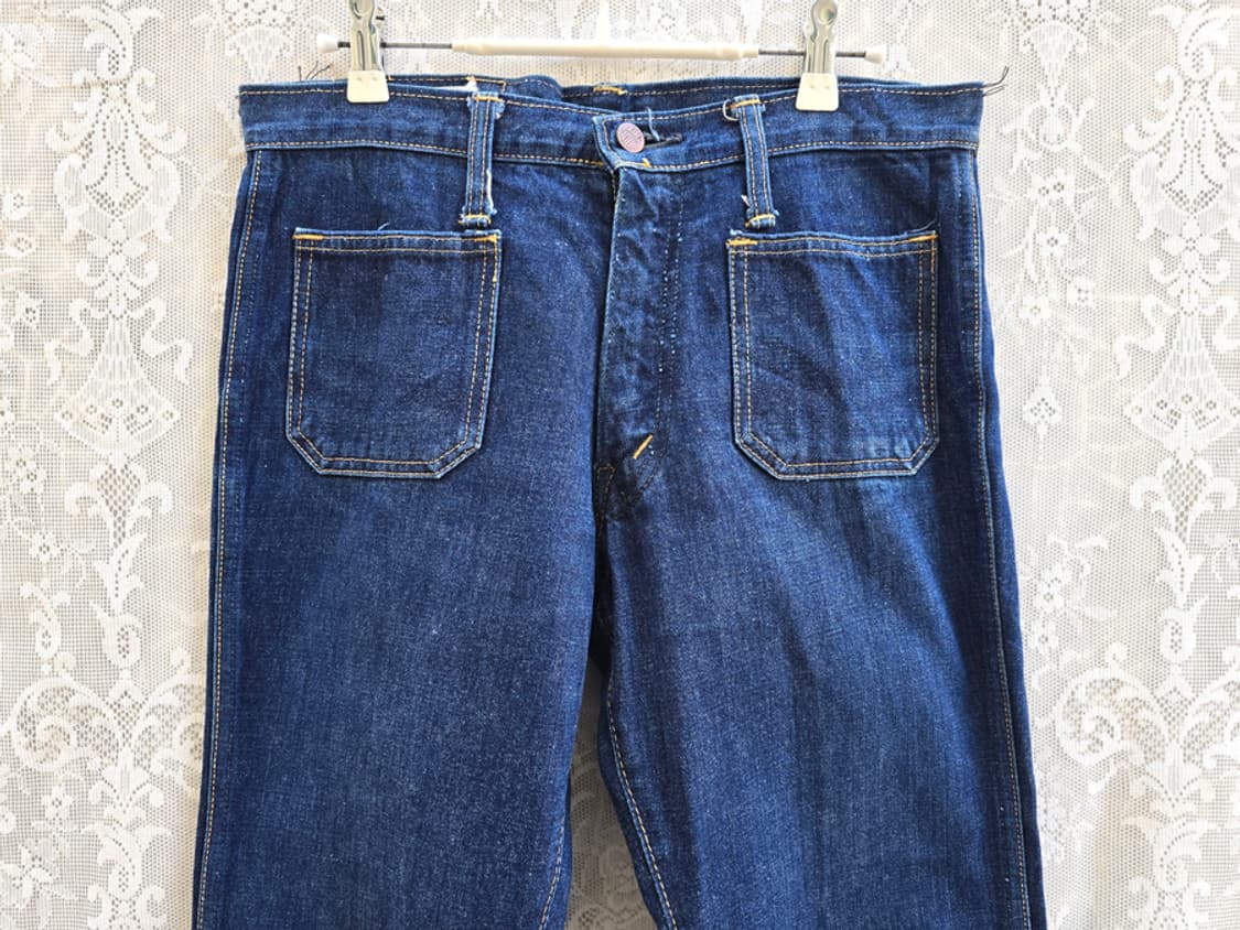 70s 빅존 벨바텀 인디고 데님 타론지퍼 상품이미지2