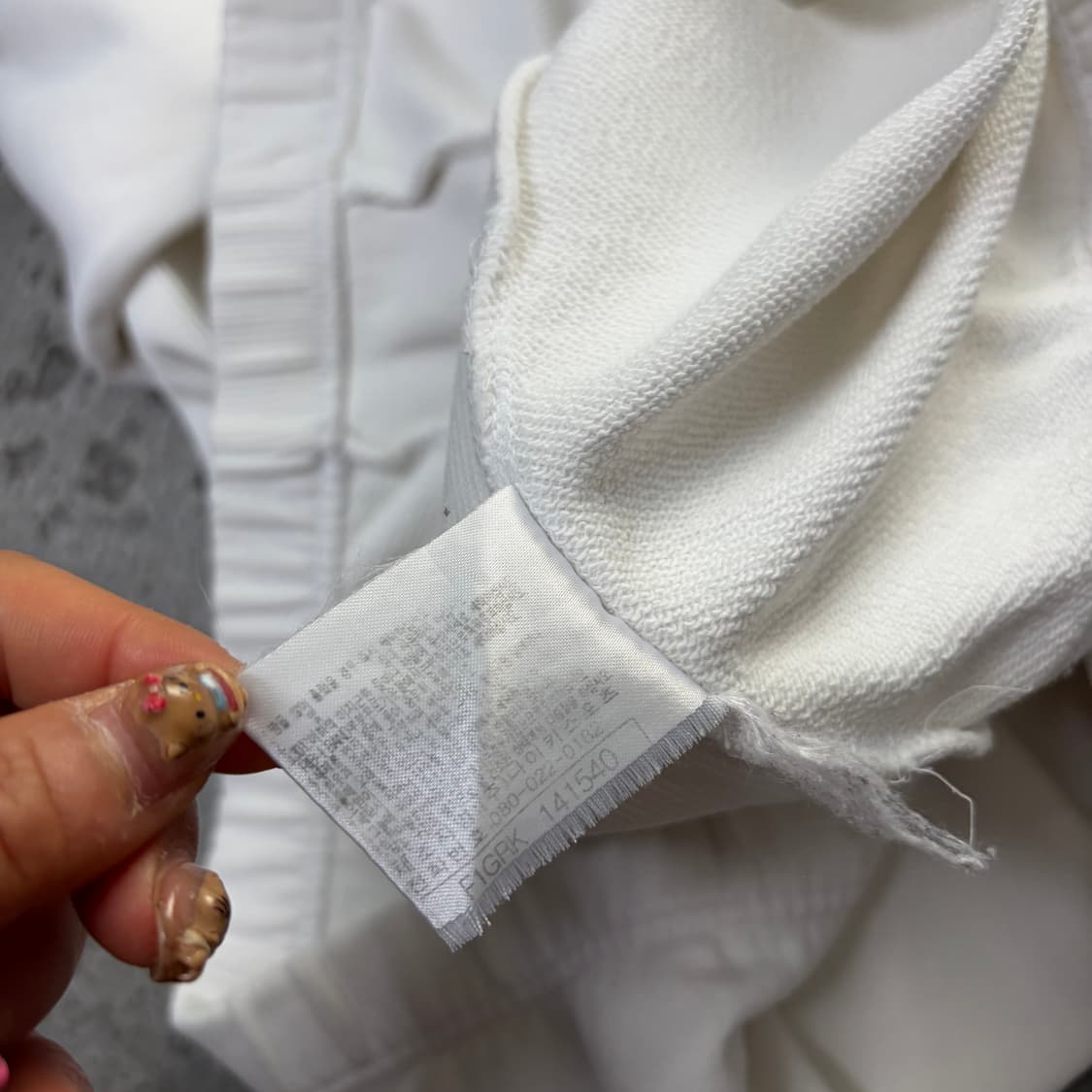 나이키 화이트 브이넥 맨투맨[2229] 상품이미지7