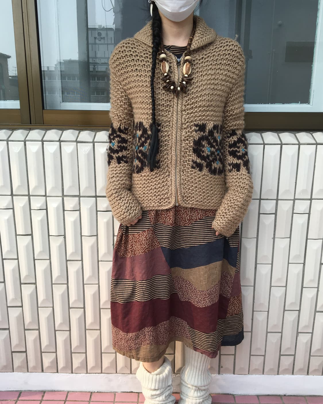 Nordic mood knit zip up 상품이미지1