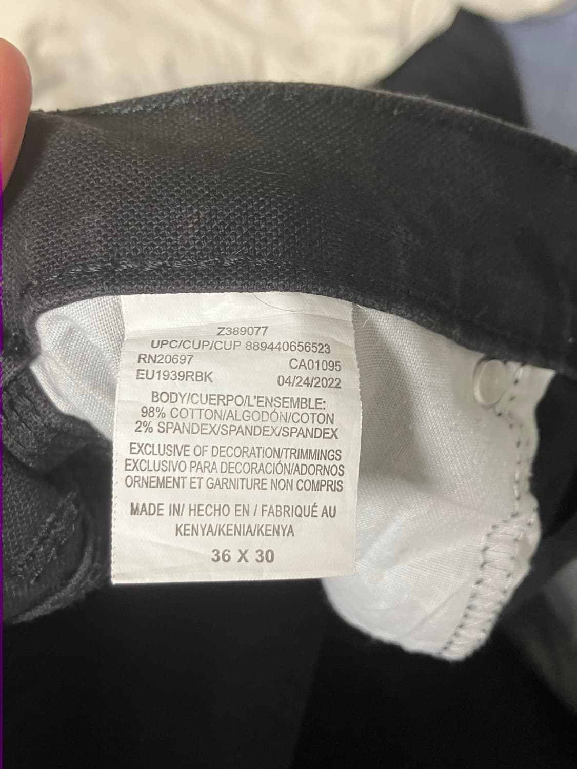 (36 X 30) 디키즈 카펜터 데님팬츠 블랙 상품이미지3