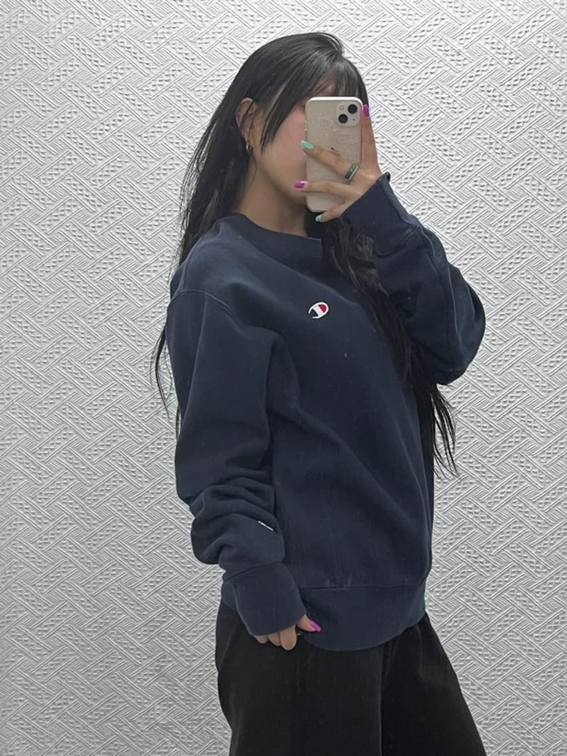 챔피언 리버스위브 베이직 모던 맨투맨 스웻셔츠 M C06897 상품이미지1