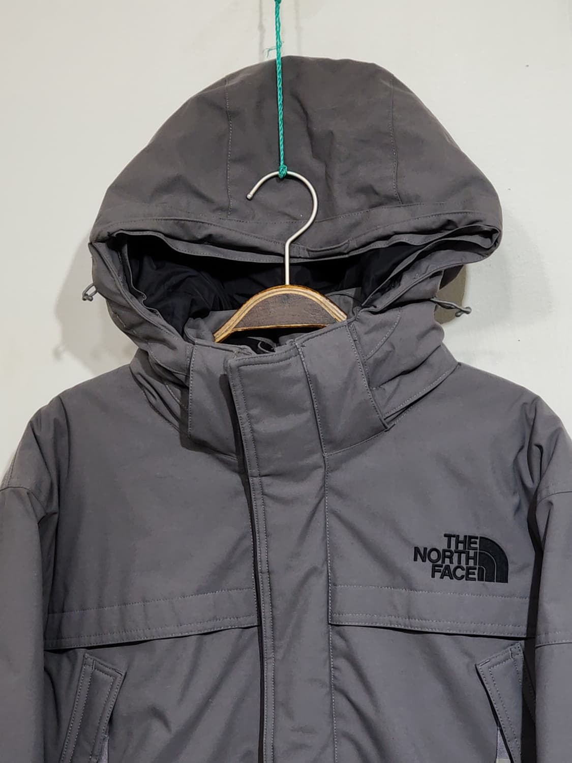 (105) 노스페이스 거위털 패딩점퍼 그레이 구스다운 자켓 후드  상품이미지2