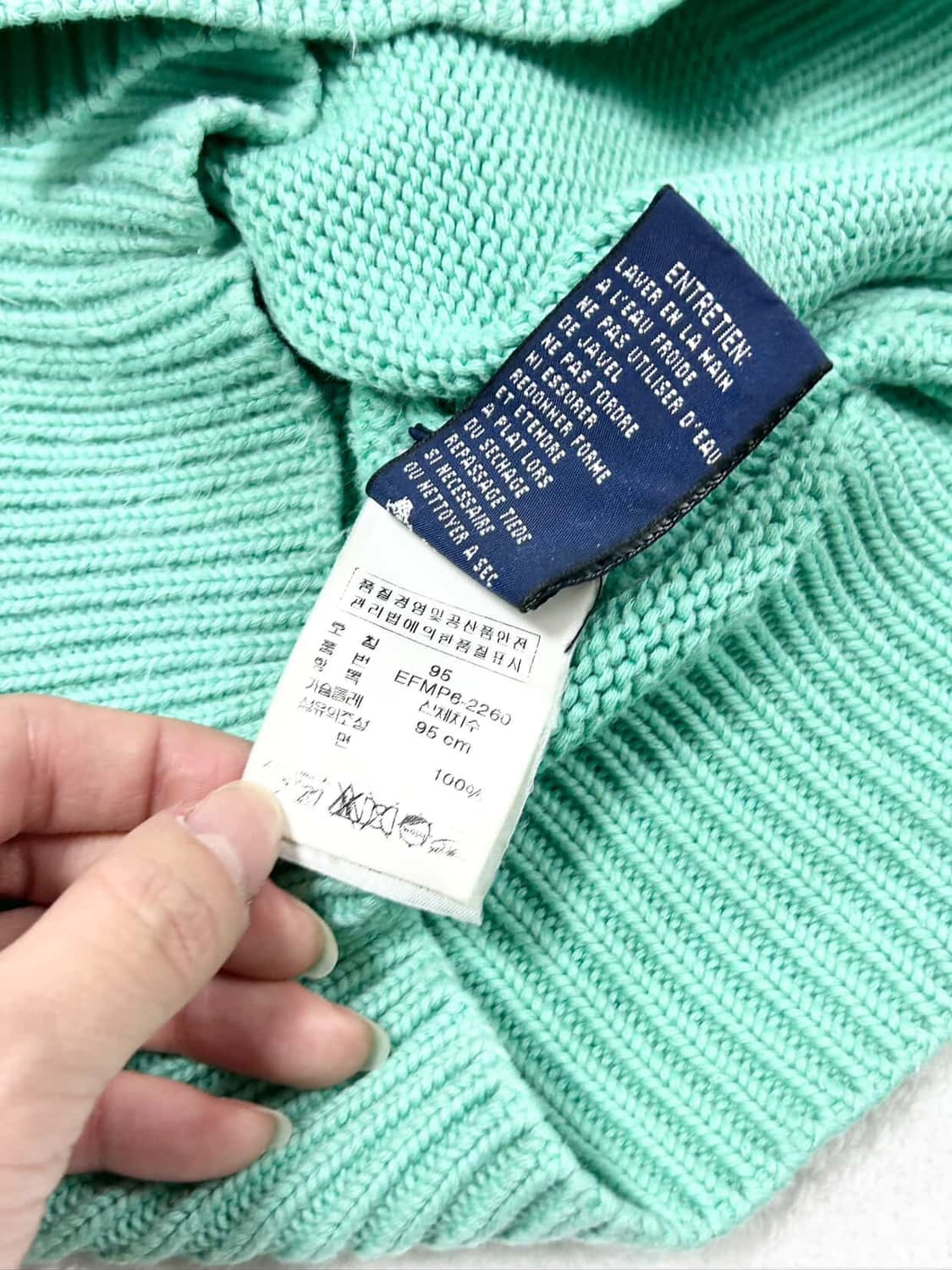 폴로 레몬포니 피스타치오 브이넥 니트 상품이미지8