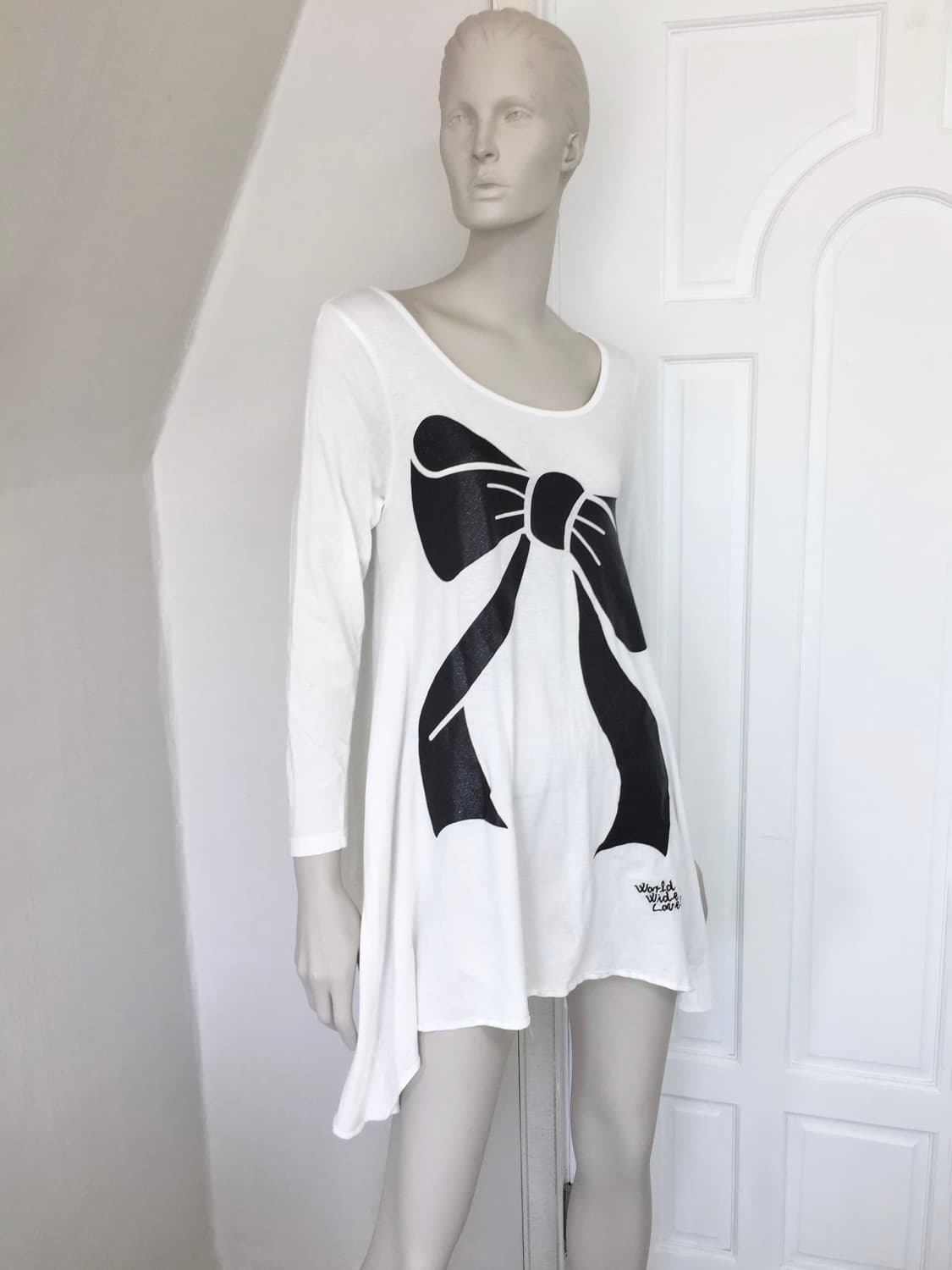 Big Bow Print flare one piece 상품이미지1