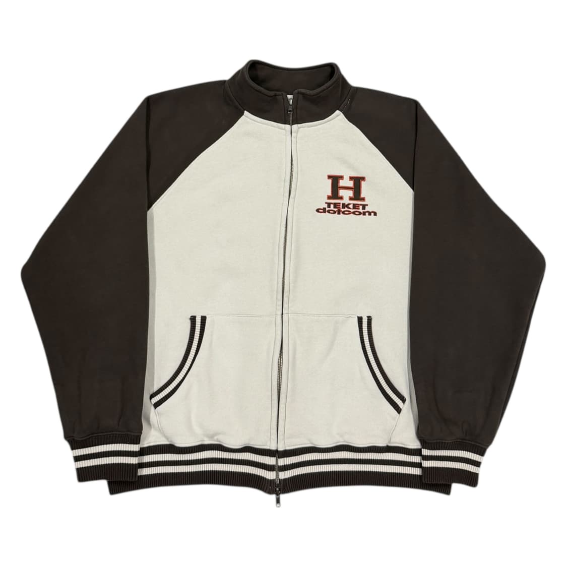 테켓 H 집업 스웻셔츠 자켓 베이지 브라운 L 상품이미지1